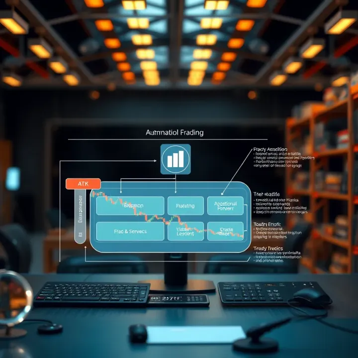 Diagram illustrating the operational framework of automated binary trading software with embedded risk management features