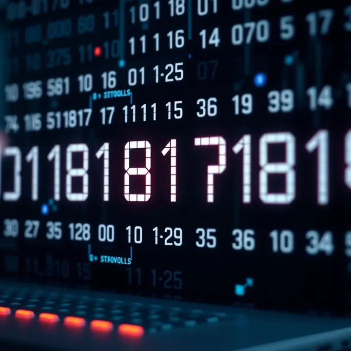 Diagram illustrating binary digits representing data values in computing systems