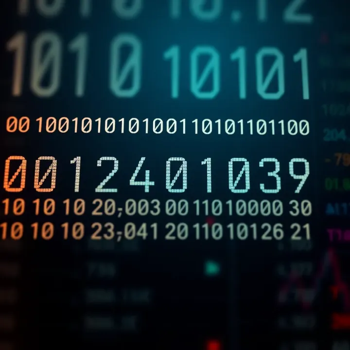 Diagram illustrating the binary number system with digits arranged in positional order