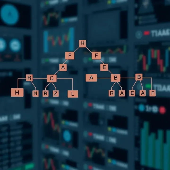 Diagram illustrating the hierarchical structure of a binary tree with nodes connected by branches