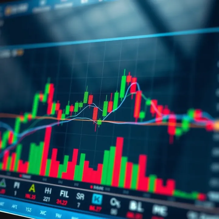 Illustration of common forex chart patterns such as head and shoulders and double tops on a trading chart