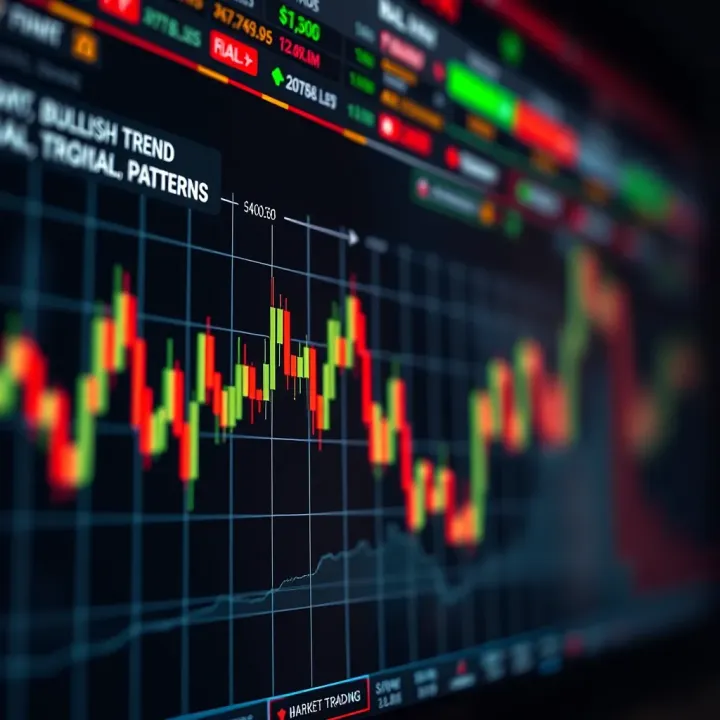 Graph showing bullish and bearish trend patterns used in forex trading for market analysis