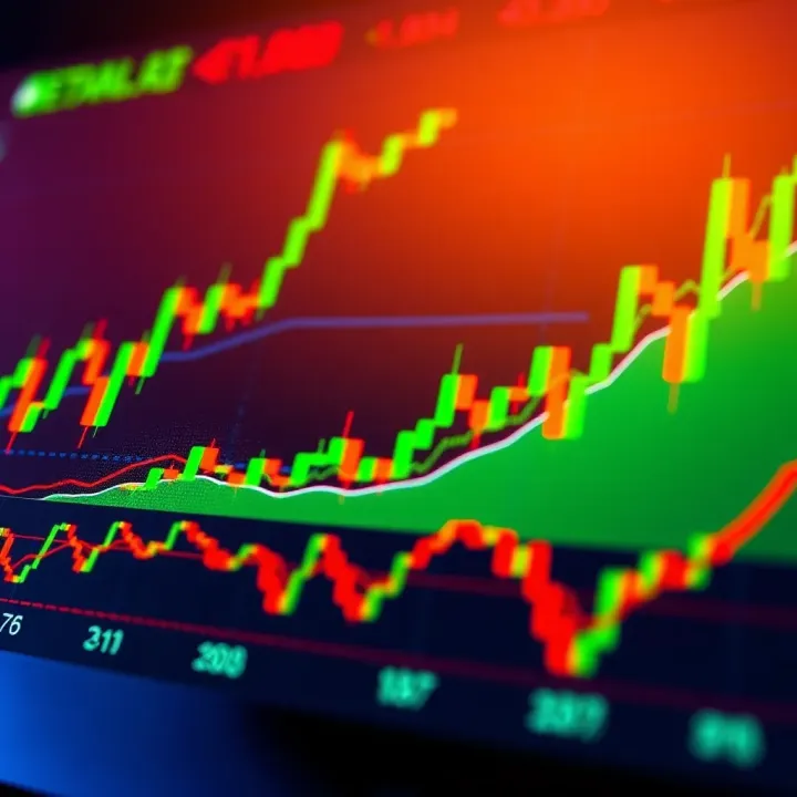 Illustration of bullish and bearish chart patterns indicating potential market trends