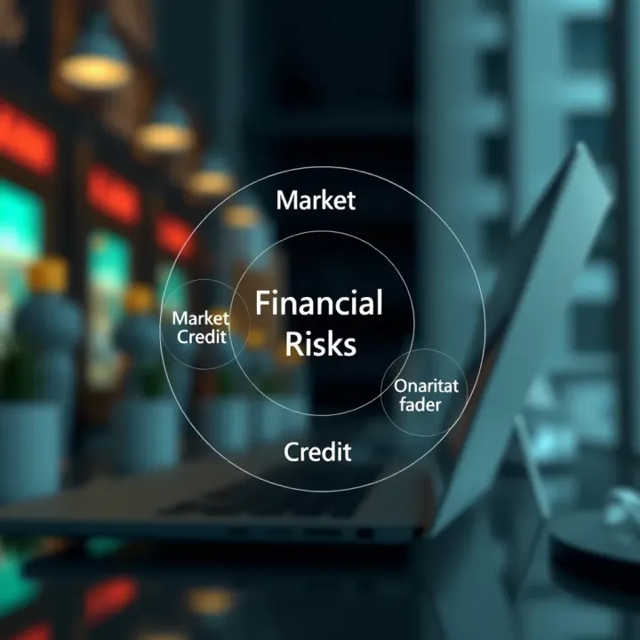 Diagram illustrating different categories of financial risks including market, credit, and operational risks