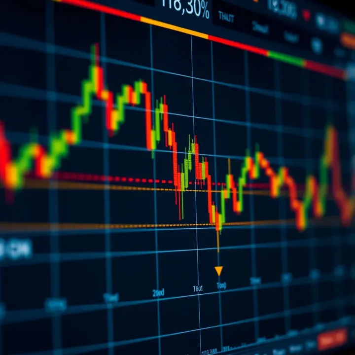 Forex chart displaying various common chart patterns used in trading