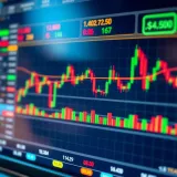 Graph showing fluctuation of currency pair values on a trading platform