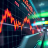 Graph showing currency exchange rate fluctuations in the forex market