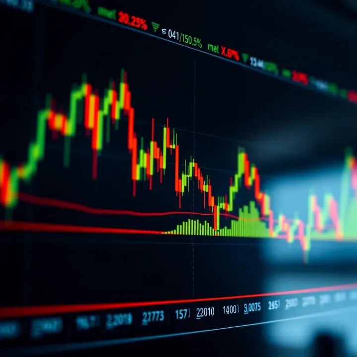 Forex Trading Signals Illustrated on Currency Pair Trends Chart showing currency pair trends with forex trading signals highlighted