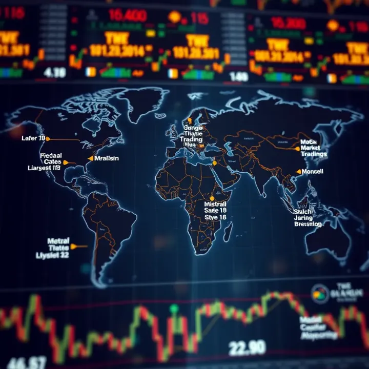 Global Forex market trading hours highlighted across world map showing major financial centers