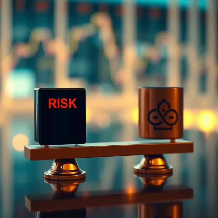 Visual representation of risk and reward balance in using free binary bots for trading