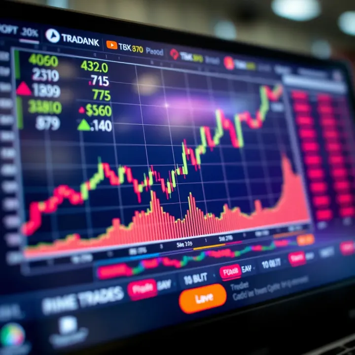 Graph illustrating the rise and fall pattern of asset prices in binary trading