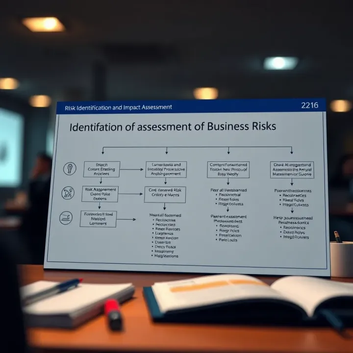 Flowchart illustrating identification and assessment of business risks