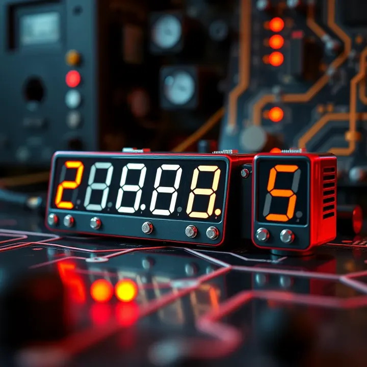 Types of Binary Counters and Their Practical Applications Illustration depicting different types of binary counters and their applications in electronic devices