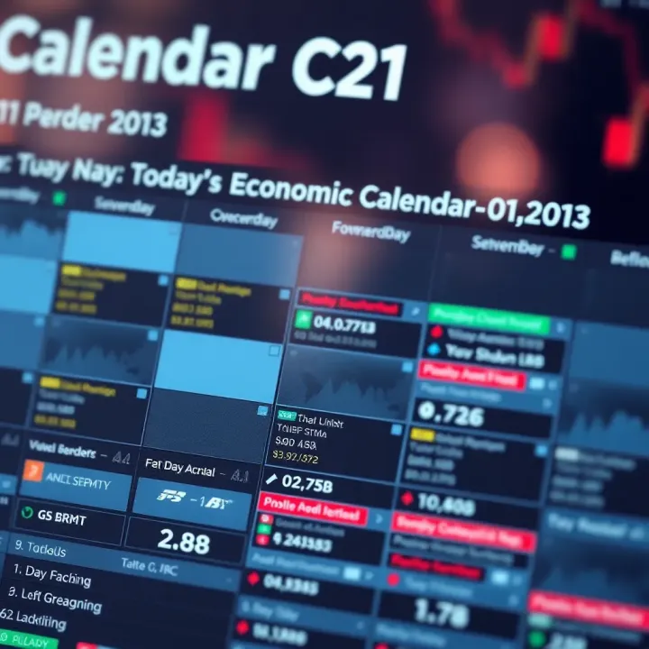 Calendar showing scheduled economic events and data releases for the day