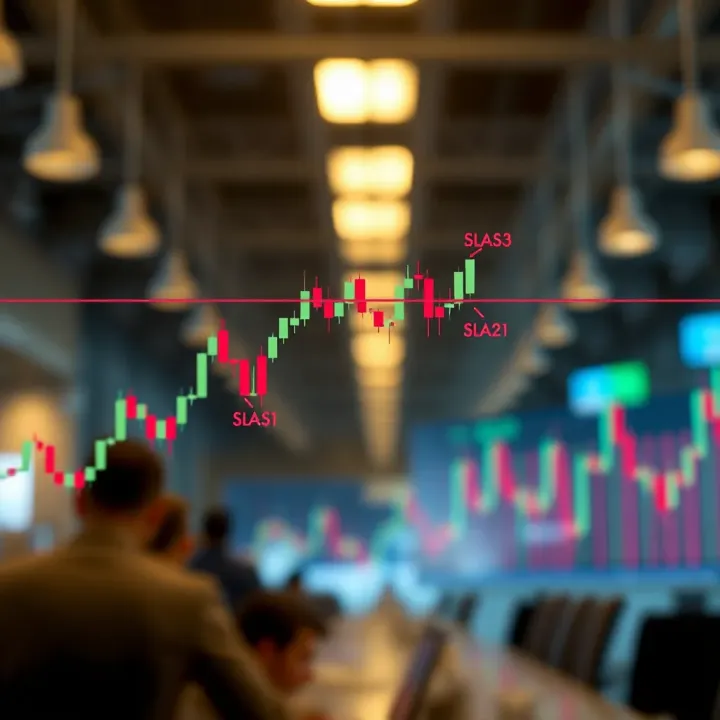 Illustration of head and shoulders pattern highlighting neckline and reversal signals
